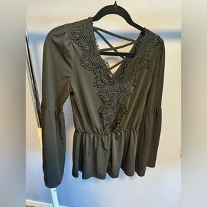 Maurices black detailed top
